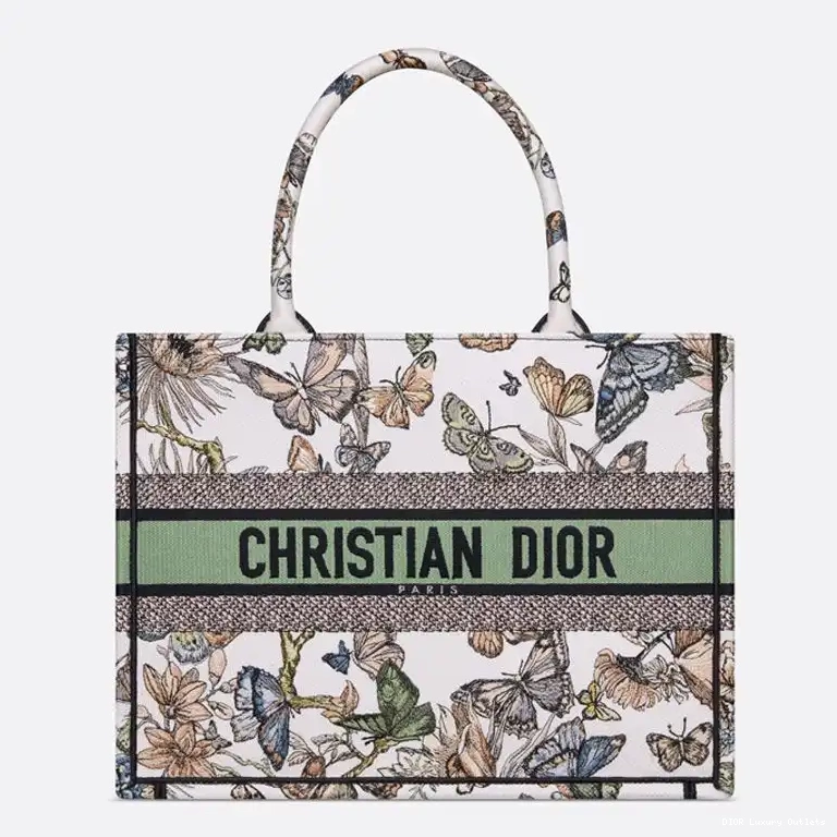 Toile Green Dior Book de Canvas Mexico Jouy Tote Motif White 0510 Luxury